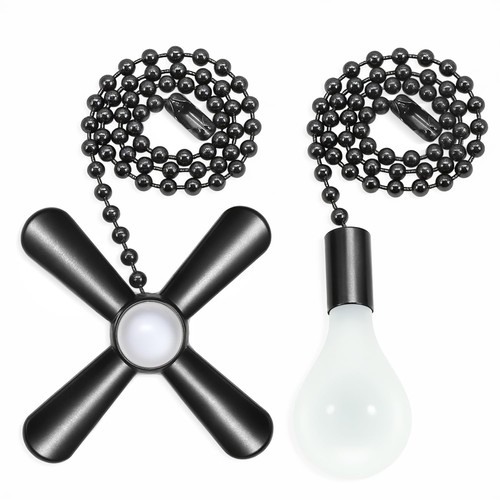 Black ceiling fan pull chains - black,